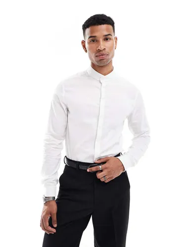 Chemise ajustée à col officier - Asos Design - Modalova