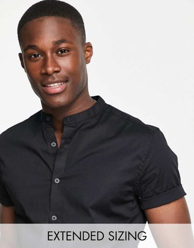 Chemise ajustée à col grand-père - Asos Design - Modalova