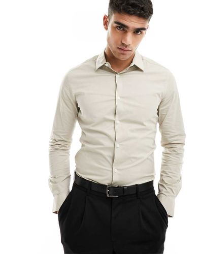 Chemise ajustée - Beige - Asos Design - Modalova