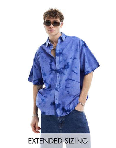 Chemise coupe carrée oversize effet tie-dye à manches courtes - Asos Design - Modalova