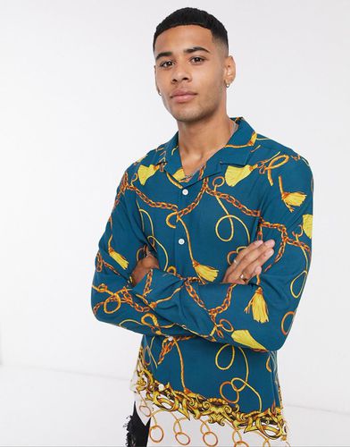 Chemise classique à bordures imprimées avec motif baroque - Asos Design - Modalova