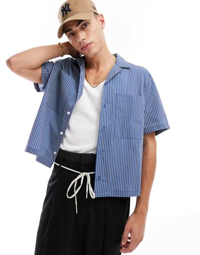 Chemise décontractée coupe carrée à rayures avec poches devant - Asos Design - Modalova