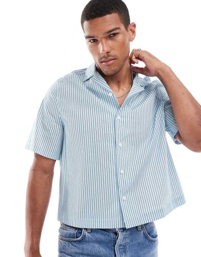 Chemise décontractée coupe carrée avec col à revers et rayures - Asos Design - Modalova