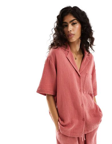 Chemise en gaze - Terracotta - Asos Design - Modalova