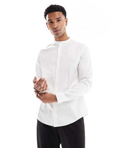 Chemise facile à repasser avec col grand-père - Asos Design - Modalova