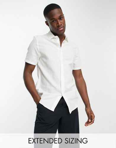 Chemise manches courtes habillée coupe classique en lin - Asos Design - Modalova