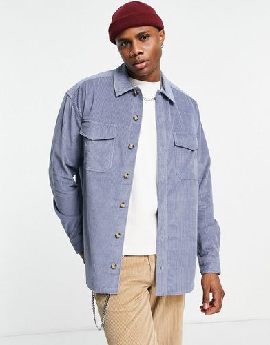 Chemise oversize en velours côtelé avec deux poches style années 90 - cendré - Asos Design - Modalova