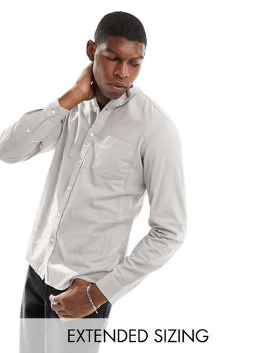 Chemise Oxford coupe slim à col grand-père - Asos Design - Modalova