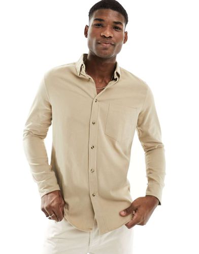 Chemise Oxford brossée - Neutre - Asos Design - Modalova