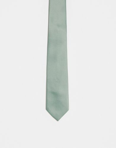 Cravate en satin - sauge - Asos Design - Modalova