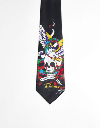 Cravate large à imprimé tête de mort - Asos Design - Modalova