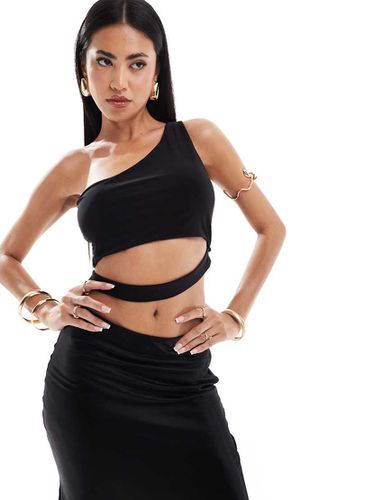 Crop top asymétrique double épaisseur près du corps avec découpe à la taille - Asos Design - Modalova