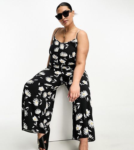 ASOS DESIGN Curve - Combinaison large à bretelles avec imprimé fleurs - Asos Curve - Modalova