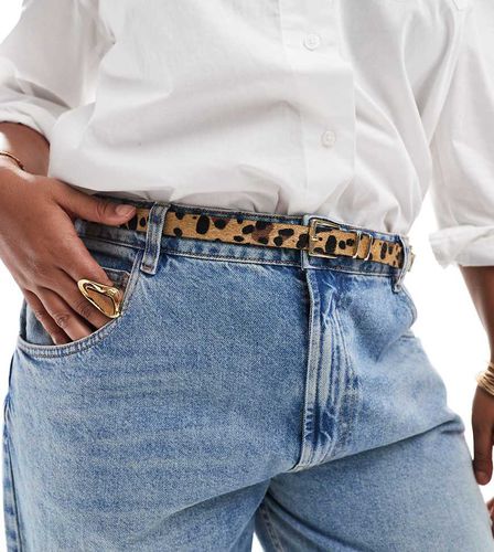 ASOS DESIGN Curve - Ceinture fine taille et hanches pour jean avec extrémité boyfriend - Léopard - Asos Curve - Modalova