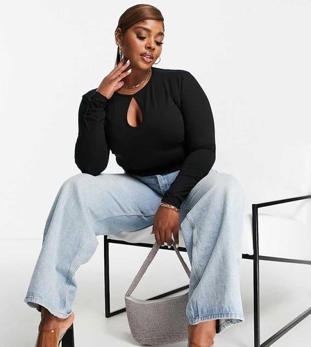 ASOS DESIGN Curve - Crop top manches longues avec découpe goutte d'eau - Asos Curve - Modalova