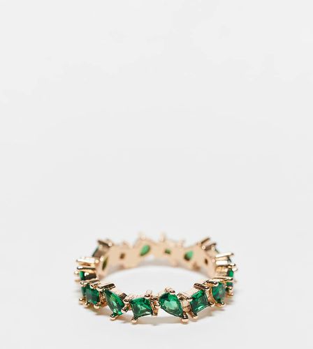 ASOS DESIGN Curve - Bague avec cristaux émeraude variés - Asos Curve - Modalova