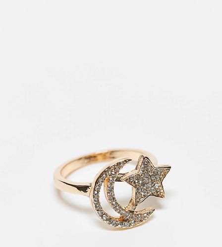 ASOS DESIGN Curve - Bague avec étoile et lune - Asos Curve - Modalova