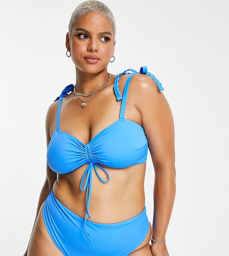 ASOS DESIGN Curve - Bas de bikini à taille haute - aigue-marine - Asos Curve - Modalova