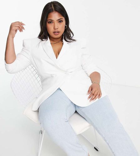 Curve - Blazer de smoking - Ivoire - Asos Design - Modalova