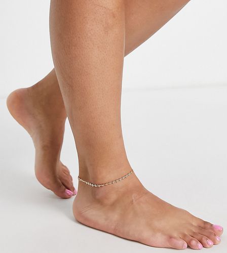 Curve - Bracelet de cheville à maillons texturés - Asos Design - Modalova