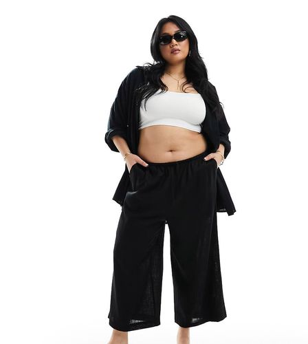 ASOS DESIGN Curve - Jupe-culotte à enfiler en lin - Asos Curve - Modalova