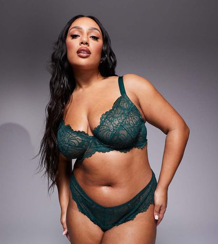 ASOS DESIGN Curve - Sienna - Soutien-gorge à balconnet et armatures en dentelle - forêt - Asos Curve - Modalova