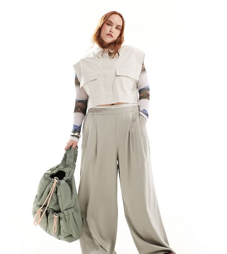 Curve - Pantalon ample avec taille style caleçon - Asos Design - Modalova