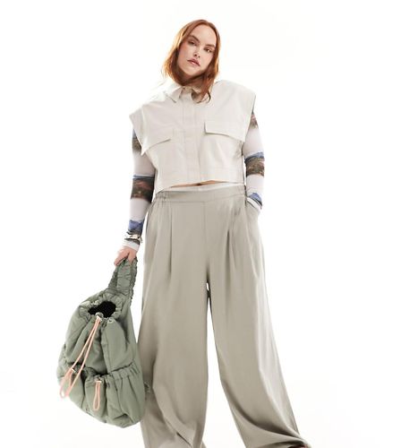 ASOS DESIGN Curve - Pantalon ample avec taille style caleçon - Asos Curve - Modalova