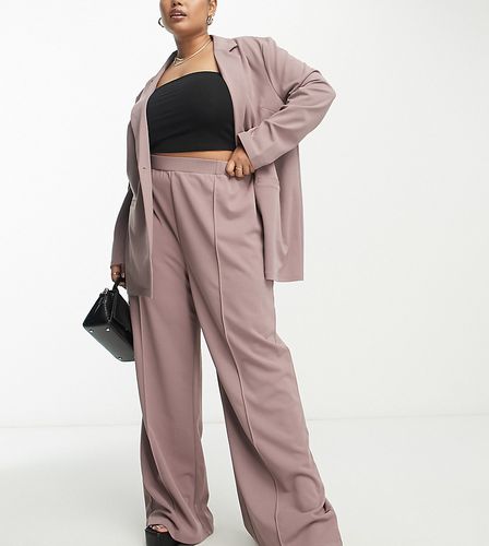 Curve - Pantalon ample en jersey - Vison - Asos Design - Modalova