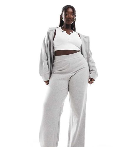 ASOS DESIGN Curve - Pantalon de jogging ample d'ensemble en tissu ultra-doux - chiné - Asos Curve - Modalova