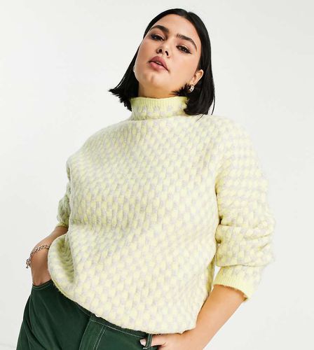 ASOS DESIGN Curve - Pull oversize à motif damier - Asos Curve - Modalova