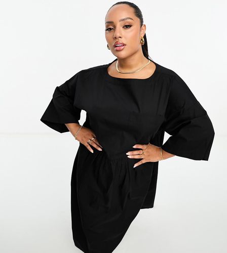 ASOS DESIGN Curve - Robe t-shirt mi-longue coupe babydoll en popeline - Asos Curve - Modalova