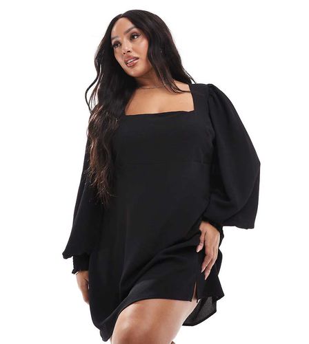 ASOS DESIGN Curve - Robe courte avec manches longues et liens noués au dos - Asos Curve - Modalova