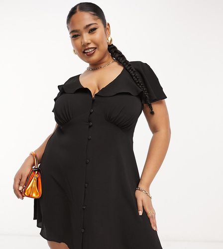 ASOS DESIGN Curve - Robe courte boutonnée à manches évasées - Asos Curve - Modalova