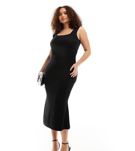 ASOS DESIGN Curve - Robe mi-longue douce au toucher à encolure carrée - Asos Curve - Modalova