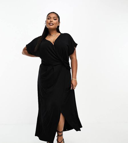 ASOS DESIGN Curve - Robe plissée mi-longue effet drapé - Asos Curve - Modalova