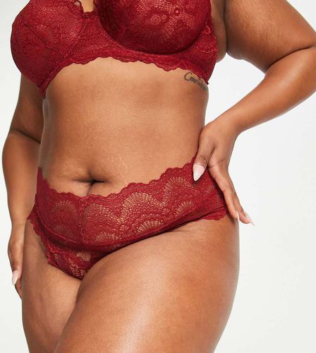 ASOS DESIGN Curve - Rosie - String à taille large - Bordeaux - Asos Curve - Modalova