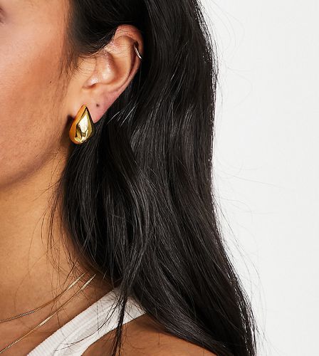 Boucles d'oreilles en plaqué or 14 carats style clou fondu - Asos Design - Modalova