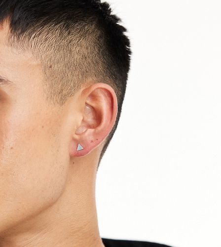 Boucles d'oreilles triangles en argent massif - Asos Design - Modalova