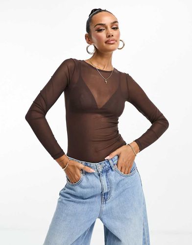 Body en tulle - Chocolat - Asos Design - Modalova