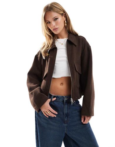 Bomber épuré et élégant - Chocolat - Asos Design - Modalova