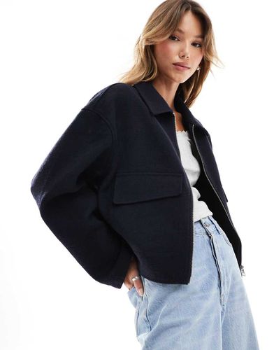 Bomber habillé épuré - Bleu marine - Asos Design - Modalova