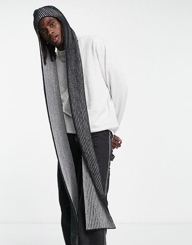 Bonnet avec écharpe à rayures - Asos Design - Modalova