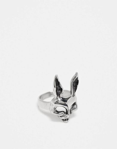 Bague en acier inoxydable motif lapin - Asos Design - Modalova