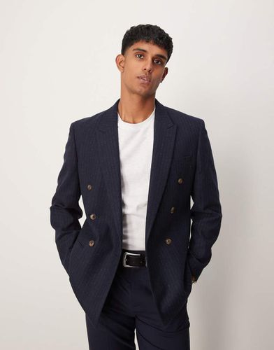 Blazer ajusté à double boutonnage et rayures fines - Asos Design - Modalova