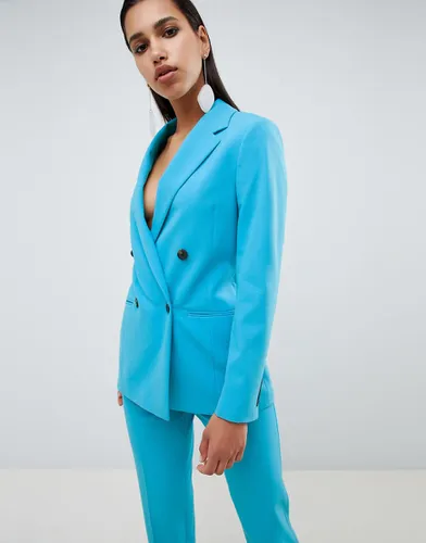 Blazer long croisé ajusté - vif - Asos Design - Modalova