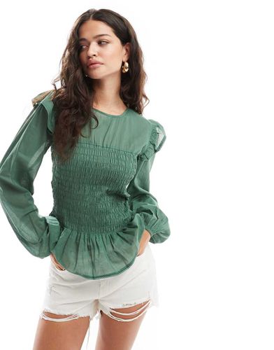 Blouse à volants avec taille froncée - Asos Design - Modalova