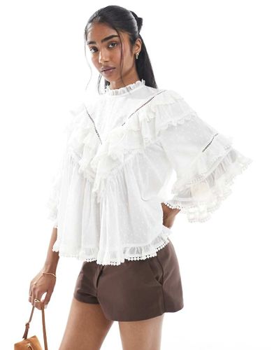 Blouse fluide  volants et dtails en dentelle - Asos Design - Modalova