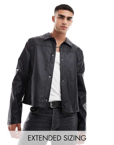 Blouson Harrington en imitation cuir - Asos Design - Modalova