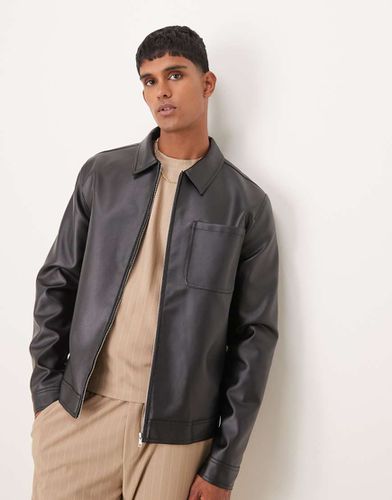 Blouson Harrington en imitation cuir - Asos Design - Modalova